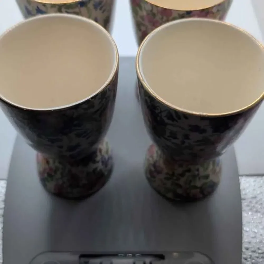 Vintage Royal Winton Summertime Chintz Double Egg Cups Set of 4 Wright Tyndale
